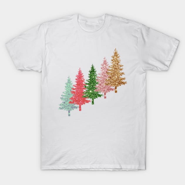 Christmas Trees T-Shirt by HJDesign